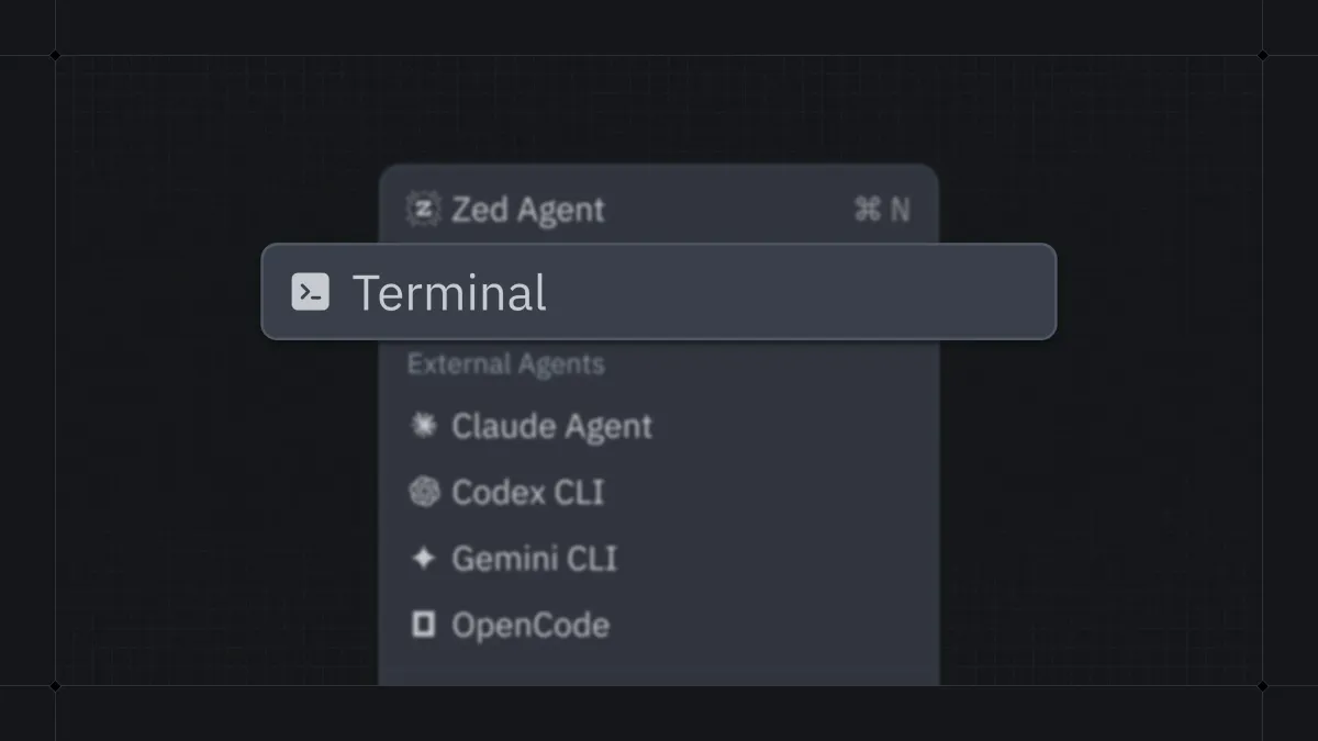 Zed editor showing the agent threads panel with multiple active sessions in the sidebar